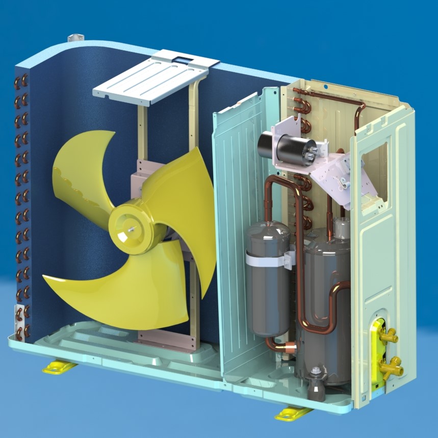 24K分体式空调室外机完整图纸